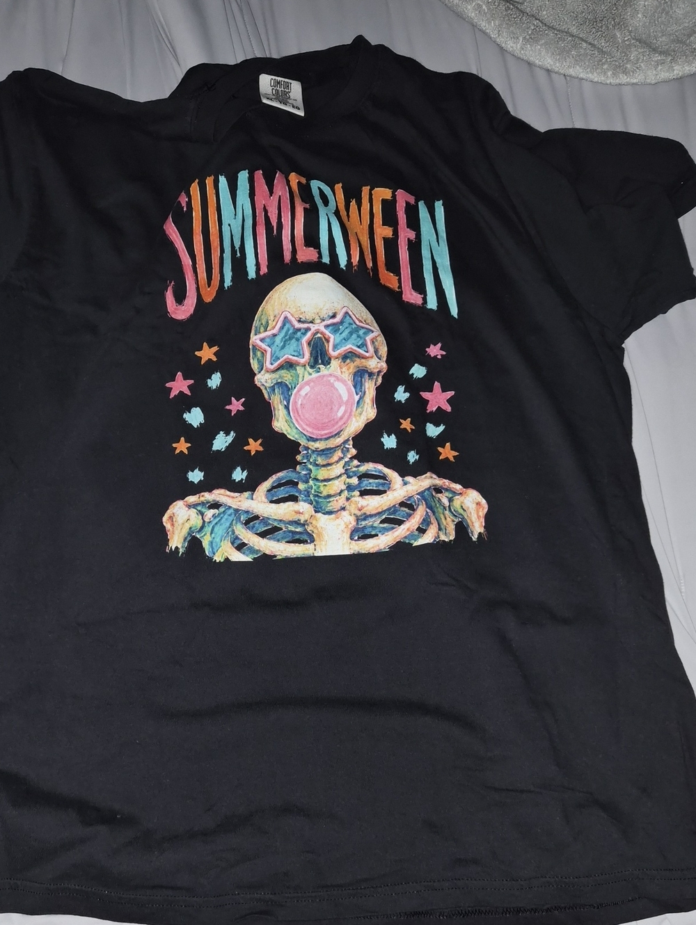 Black 'Summerween' Graphic Comfort Colors Tee. Brand New